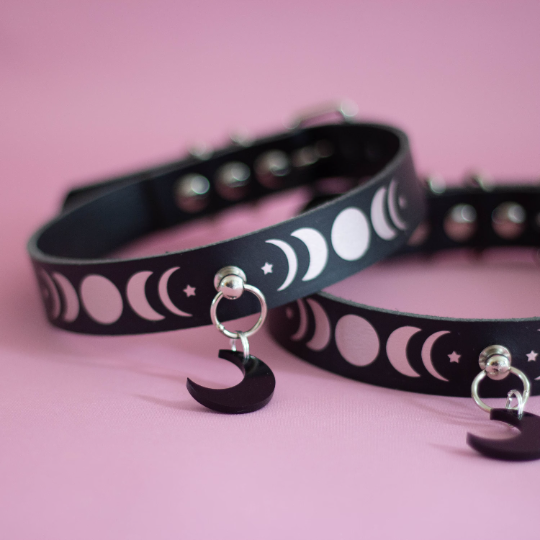 Leather Moon Phase Collar