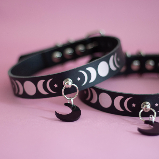 Moon Phase collar and Leash Set